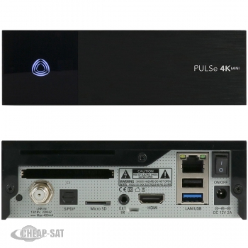 AB PULSe 4K Mini UHD Sat-Receiver (1xDVB-S2X, Linux E2, H.265, CI, LAN, schwarz