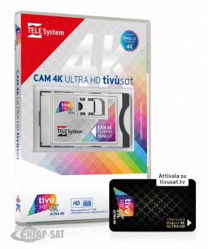 CAM Tivùsat 4K Ultra HD  inklusive BLACK Smartcard NEW