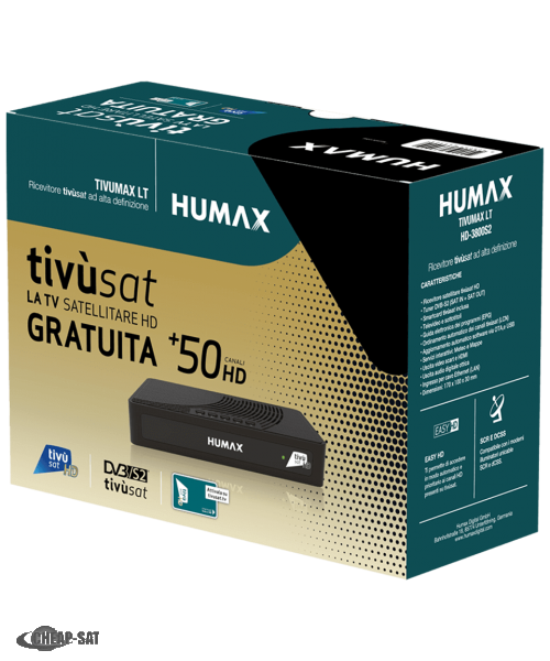 Humax TIVUMAX-HD3801S2+ Tivúsat Smartcard- das Original Tivusat Zertifikat NEW