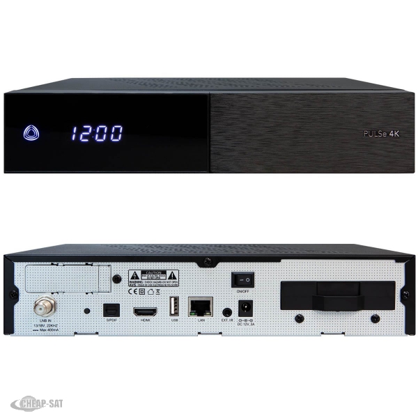 AB PULSe 4K UHD 1xDVB-S2X Sat Receiver (Linux E2, PVR, H.265, HDR10, CI, LAN, schwarz)