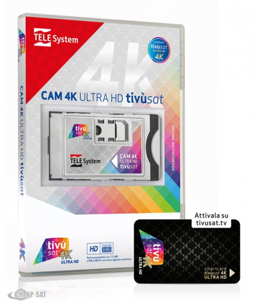 CAM Tivùsat 4K Ultra HD  inklusive BLACK Smartcard NEW