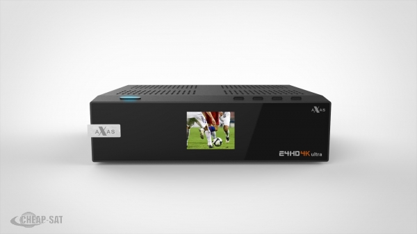 Axas E4HD 4K Ultra HD Linux E2 S2 HDTV Sat IP USB 3.0 Wifi Gigabit LAN H265 PIP 1x DVB-S2 Tuner