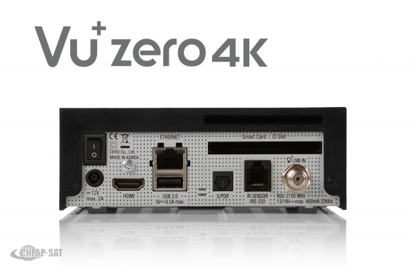 VU+ZERO 4K 1X DVB-S2X TUNER LINUX RECEIVER UHD 2160P