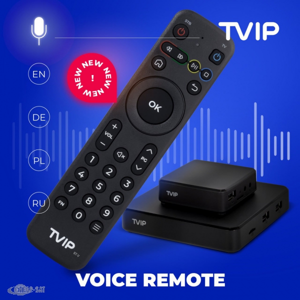 Fernbedienung voice TVIP S-Box v.705 und v.706  BTV